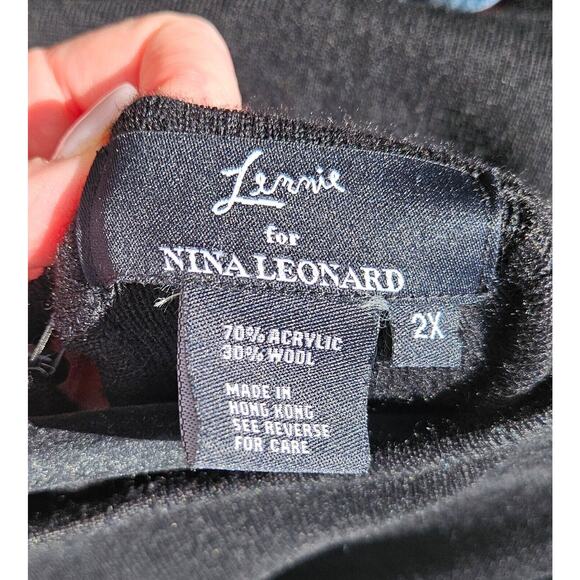 Vintage Maxi Dress Womens 2X Black White Wool Knit Mod 60s 70s Retro Old Money - Picture 3 of 10